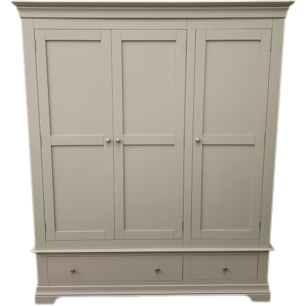 Province Grey 3 Door 2 Drawer Wardrobe